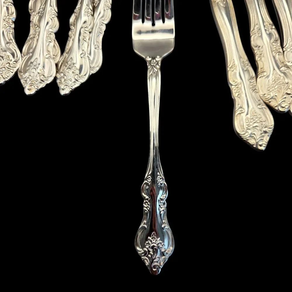 Wallace RSVP Orleans 52-Piece New Stainless Flatware Silverware Set Vintage